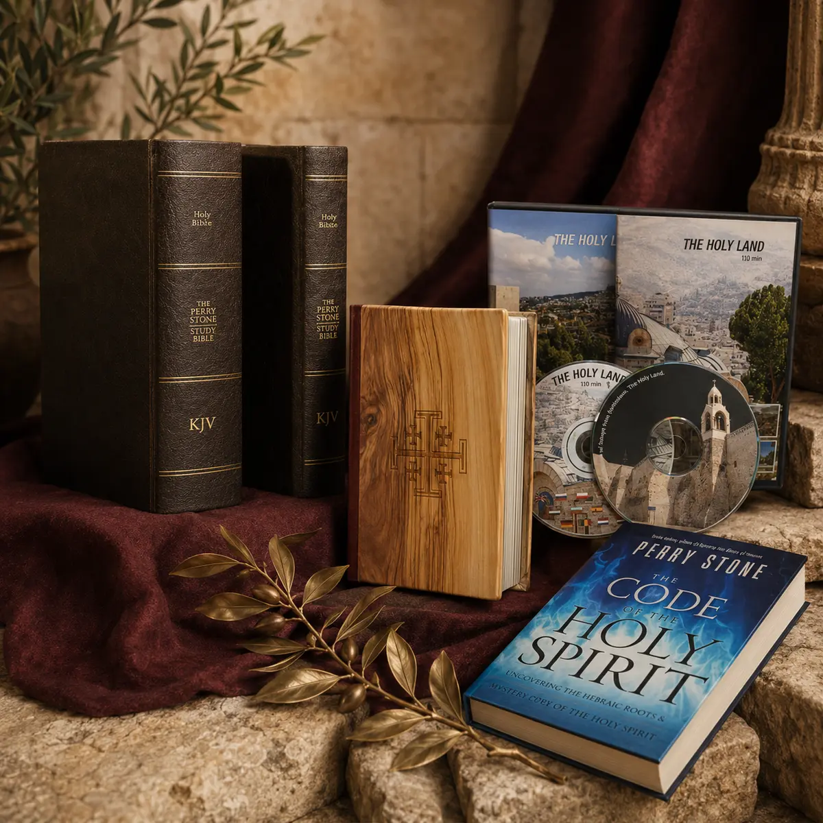 Bibles, books, and DVDs about the Holy Land