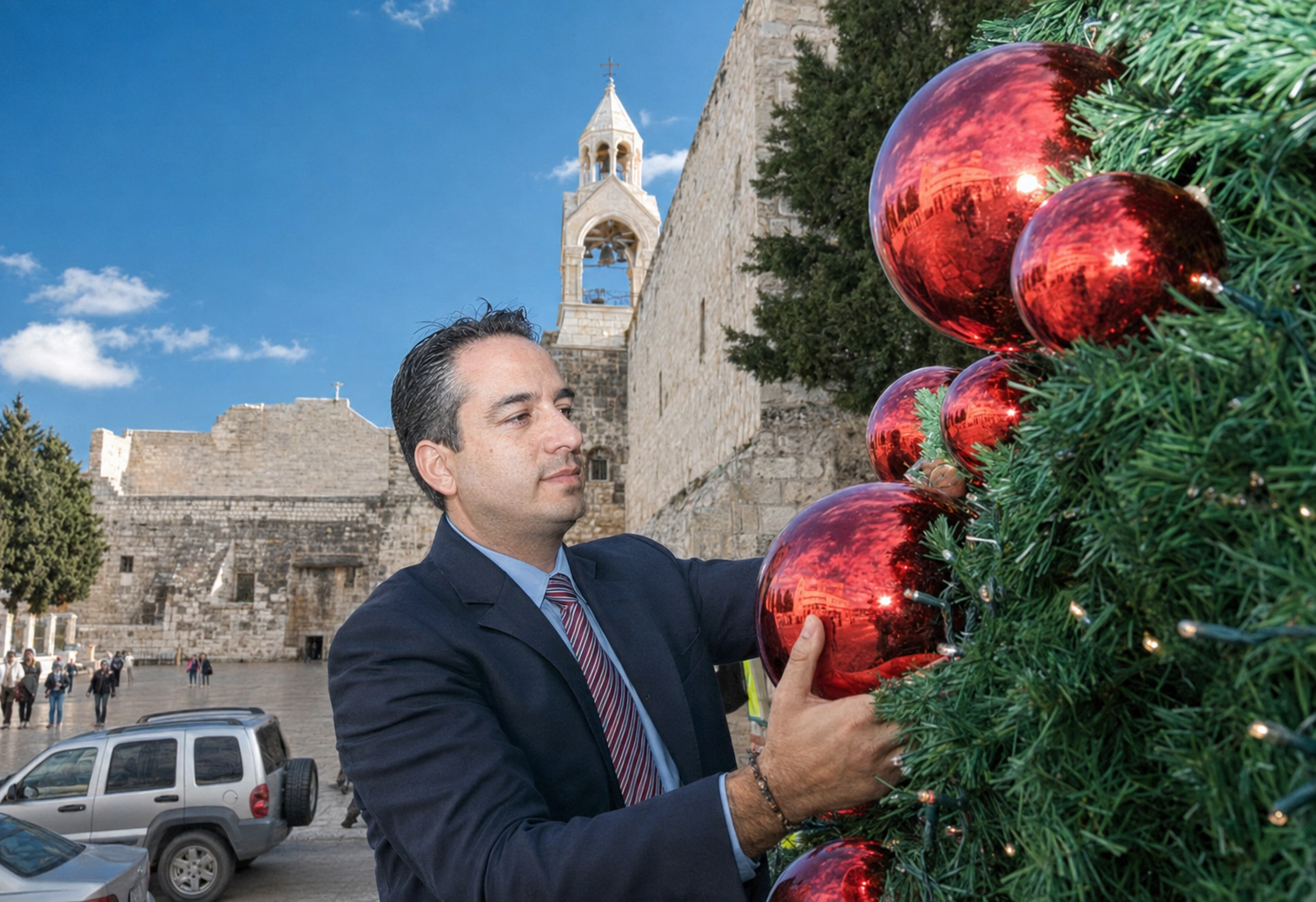 Dr. Maher Nicola Canawati at the Bethlehem International Christmas Festival, 2011